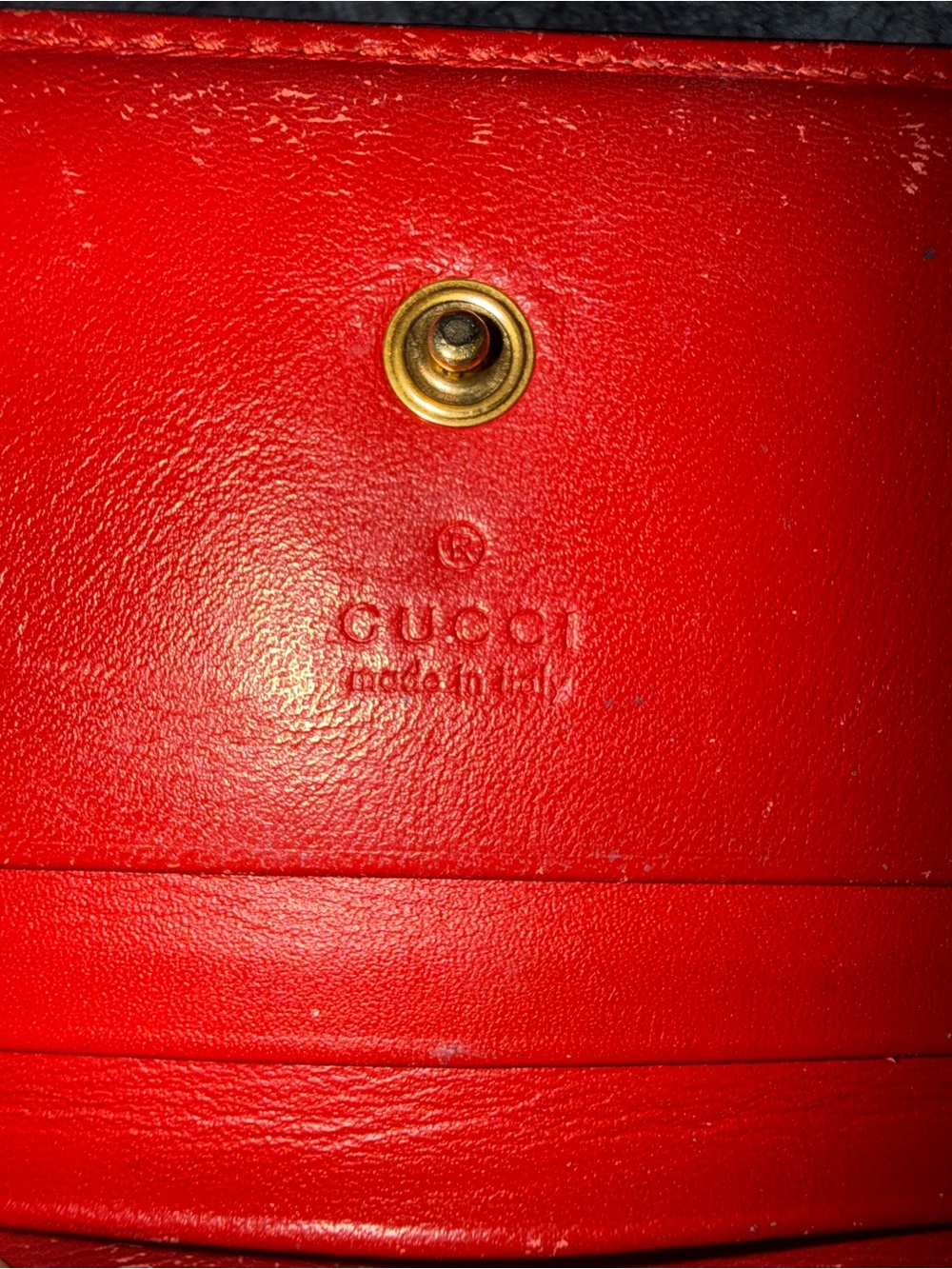 Gucci Beige Monogram Wallet with Red Cherry Accent - Picture 3 of 6